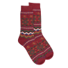 Chaussettes homme en coton à motif de Noël - Rouge pommard