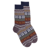 Chaussettes homme en laine à motif de Noël - Gris Bourrasque