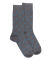 Chaussettes homme en coton à motif fer à cheval - Gris oxford