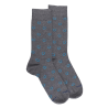 Chaussettes homme en coton à motif fer à cheval - Gris oxford | Doré Doré