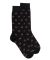 Chaussettes homme en coton à motif fer à cheval - Noir