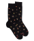 Chaussettes homme en coton à motif de Noël - Noir