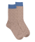 Chaussettes femme en laine ajouré - Beige Sable