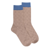 Chaussettes femme en laine ajouré - Beige Sable