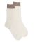 Chaussettes femme en laine ajouré - Écru