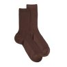 Chaussettes femme à côtes en fil d'Écosse - Bois