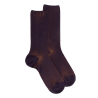 Chaussettes homme à côtes sans bord élastique en laine - Violet mûrier