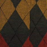 Mi-bas homme en laine mérinos et motifs jacquard - Thuya et henné | Doré Doré