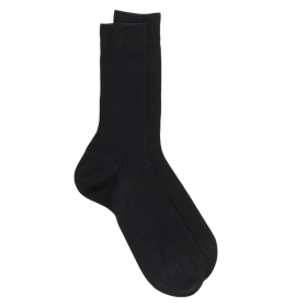 Lot de 7 paires de chaussettes homme en pur fil d'écosse - Noir