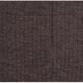 Chaussettes homme en 100% laine fine mérinos côtelées - Brun loutre | Doré Doré