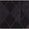 Chaussettes Homme en laine mérinos et motif jacquard à losanges - Noir et brun | Doré Doré