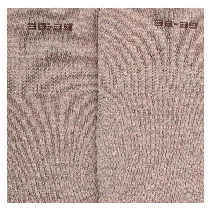 Chaussettes femme invisible en coton et bandes anti-glisse - Beige Sahara | Doré Doré