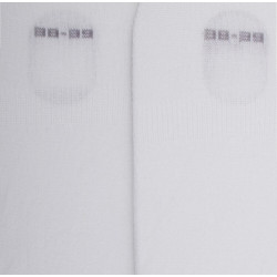 Chaussettes femme invisible en coton et bandes anti-glisse - Blanc | Doré Doré