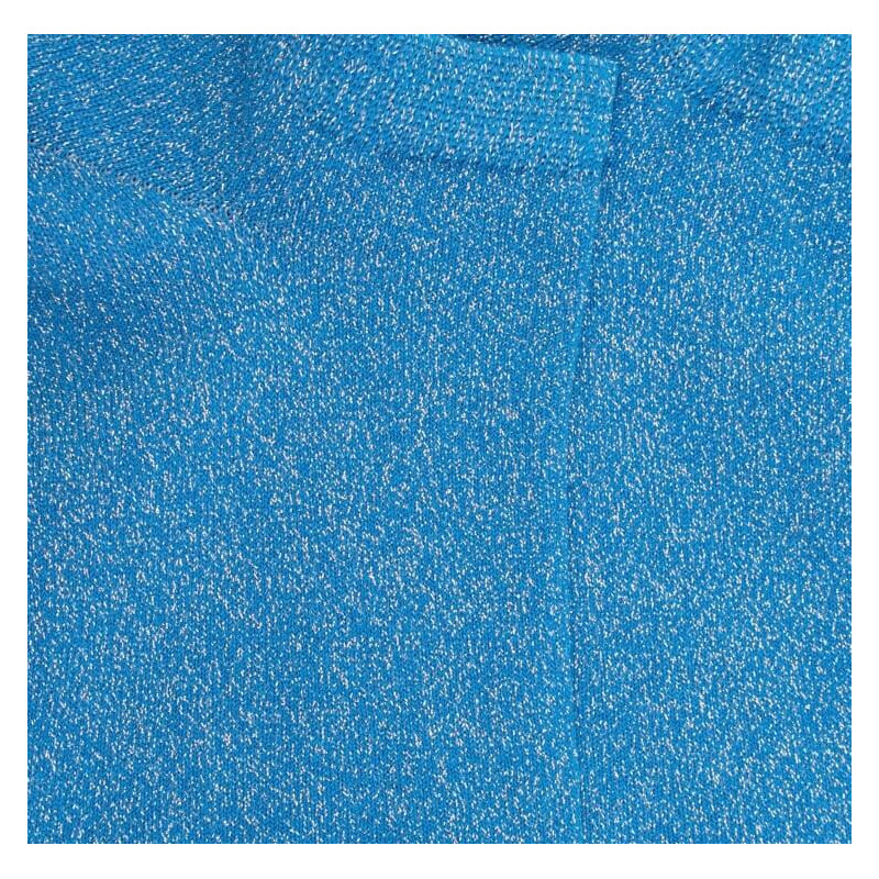 Socquettes femme en coton doux et effet brillant lurex - Bleu | Doré Doré