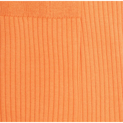 Chaussettes femme à côtes en fil d'Écosse - Orange agrume | Doré Doré
