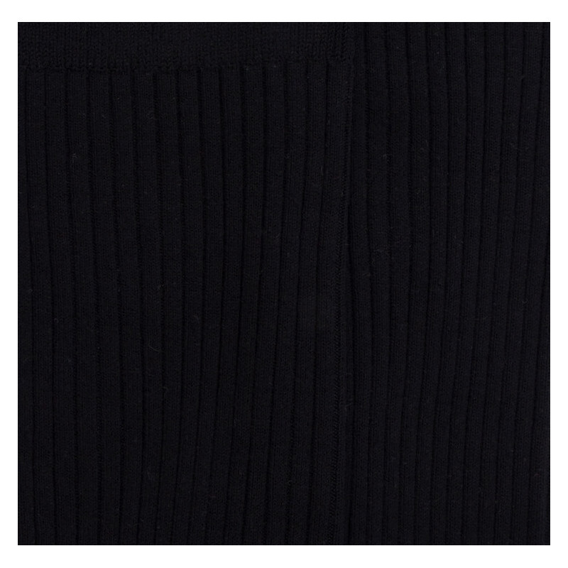 Chaussettes femme à côtes en fil d'Écosse - Noir | Doré Doré