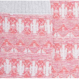Chaussettes femme en coton à motifs tribaux - Rouge Géranium | Doré Doré