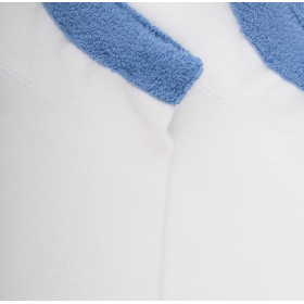 Socquettes femme et fines en coton égyptien avec bord coloré - Blan & Bleu Macadam | Doré Doré