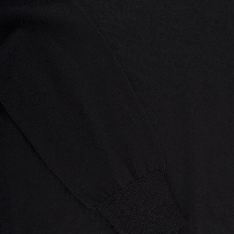 Pull à col roulé en pure laine - Noir | Doré Doré