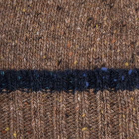 Bonnet unisexe en laine - Blanc Grive & Bleu foncé | Doré Doré
