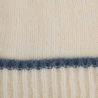 Bonnet à pompon en laine polaire - Ecru et bleu | Doré Doré
