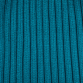 Bonnet à côtes unisexe en laine, soie et cachemire - Bleu | Doré Doré