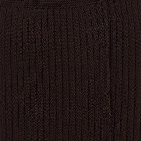 Chaussettes Homme côtelées en pur fil d'Ecosse - Marron | Doré Doré