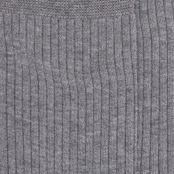 Chaussettes Homme côtelées en pur fil d'Ecosse - Gris moyen | Doré Doré