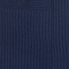 Chaussettes Homme côtelées en pur fil d'Ecosse - Bleu marine | Doré Doré