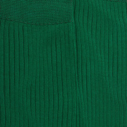 Chaussettes homme à côtes 100% fil d'Écosse - Vert Chlorophyle | Doré Doré