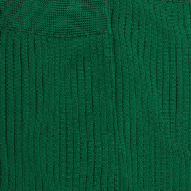 Chaussettes homme à côtes 100% fil d'Écosse - Vert Chlorophyle | Doré Doré