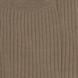 Chaussettes Homme côtelées en pur fil d'Ecosse - Terre | Doré Doré
