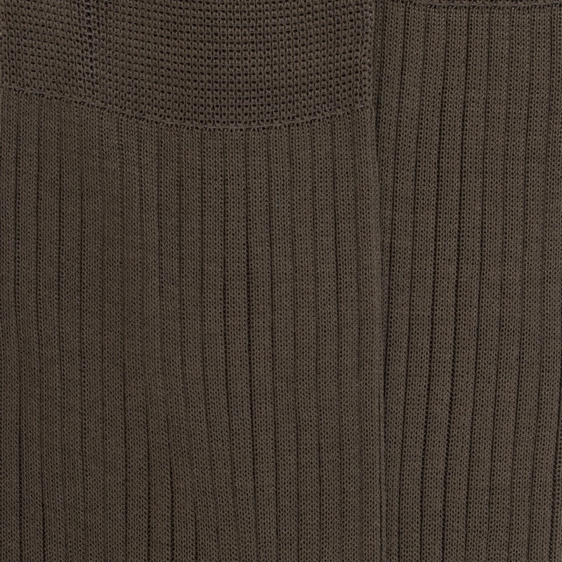 Chaussettes Homme côtelées en pur fil d'Ecosse - Bronze | Doré Doré