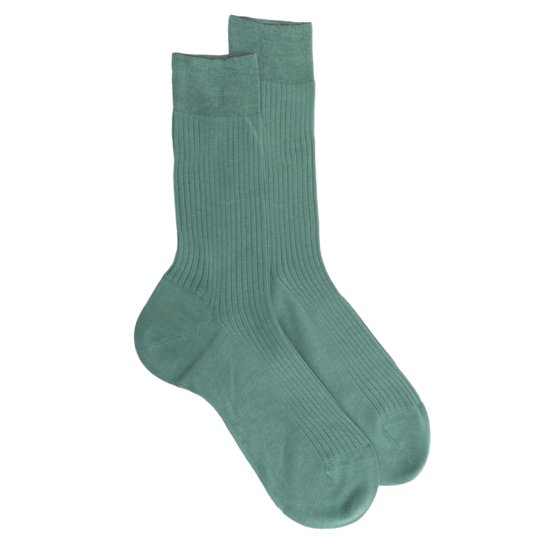 Chaussettes hautes fil d'Ecosse, Chaussettes homme bordeaux