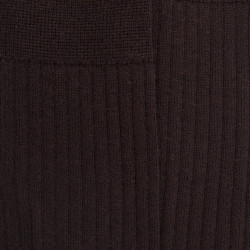 Chaussettes homme en laine mérinos côtelées - Marron | Doré Doré