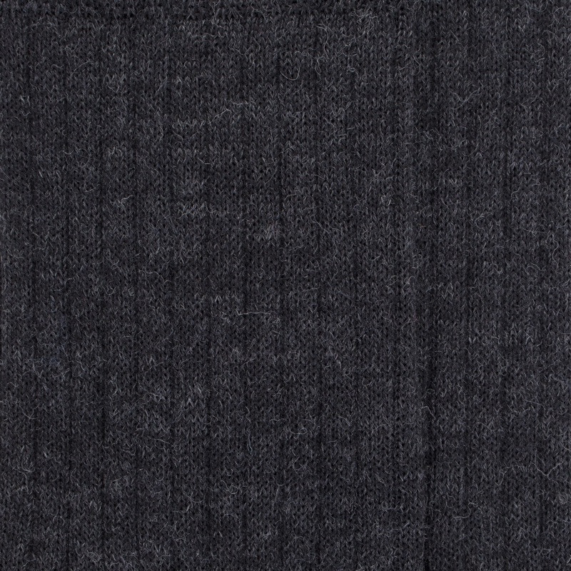 Chaussettes homme en laine mérinos côtelées - Gris foncé | Doré Doré