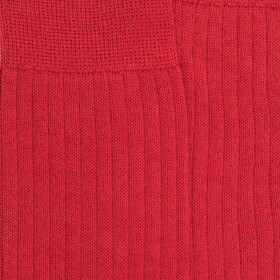 Chaussettes homme en laine mérinos côtelées - Rouge | Doré Doré