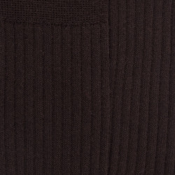 Chaussettes homme en 100% laine fine mérinos côtelées - Marron | Doré Doré