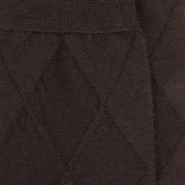 Chaussettes homme en laine avec motifs losanges - Chocolat | Doré Doré