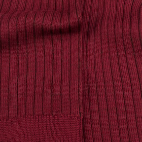 Chaussettes côtelées bicolores en laine et coton doux - Bordeaux et vert | Doré Doré