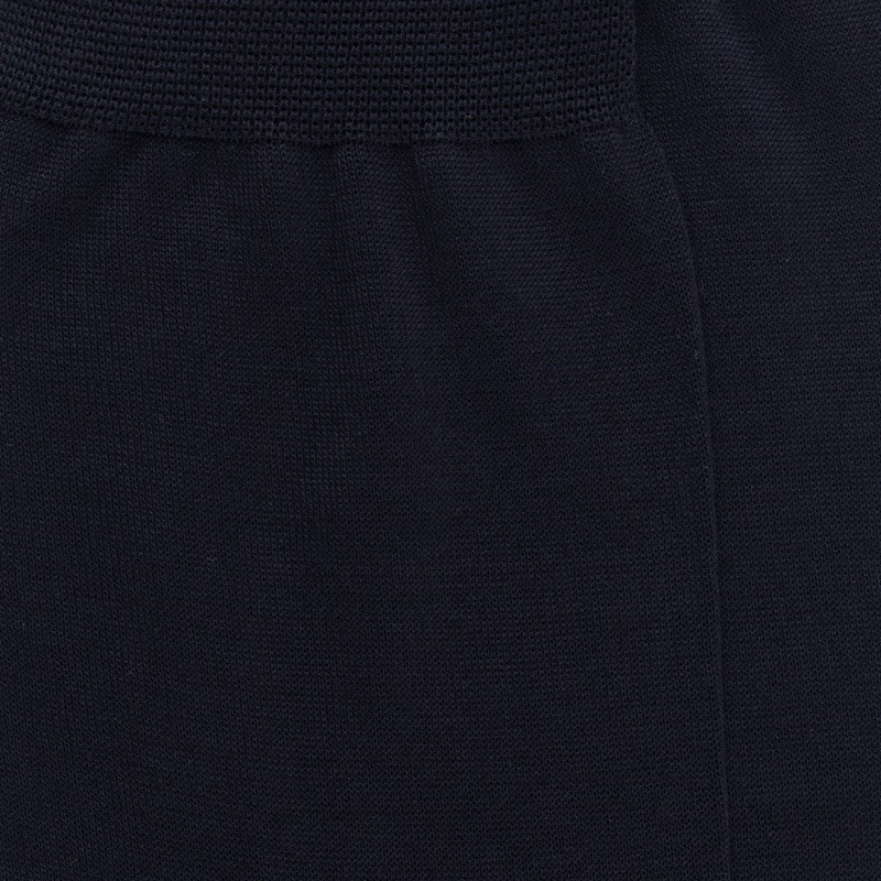 Chaussettes homme luxe en pur fil d'écosse extra fin - Bleu marine foncé | Doré Doré