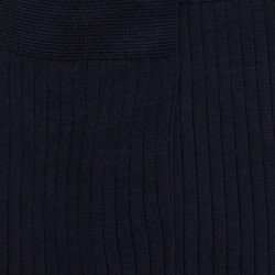 Chaussettes homme luxe en pur fil d'écosse extra fin - Bleu foncé | Doré Doré