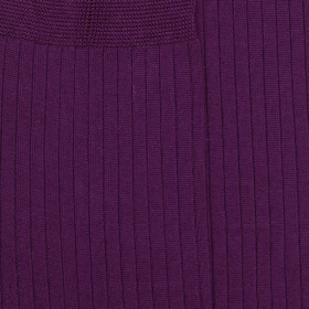 Chaussettes homme luxe en pur fil d'écosse extra fin - Violet quetsche | Doré Doré