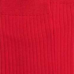 Chaussettes homme luxe en pur fil d'écosse extra fin - Rouge ponceau | Doré Doré