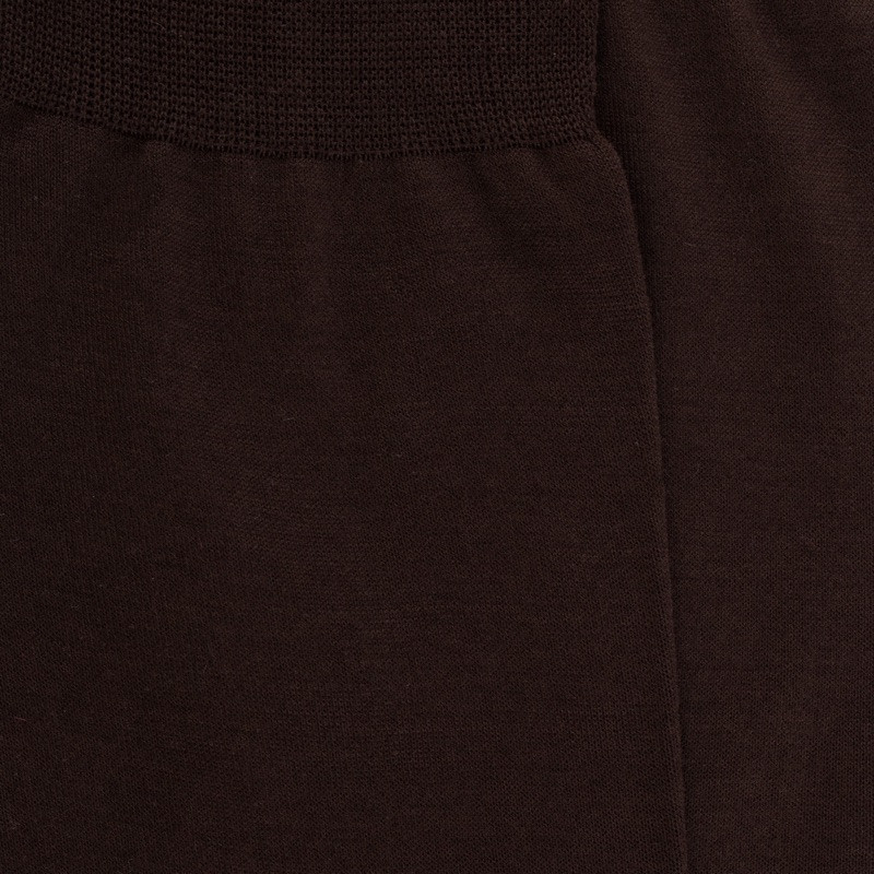 Chaussettes Homme pur fil d'écosse en maille jersey - Chocolat | Doré Doré