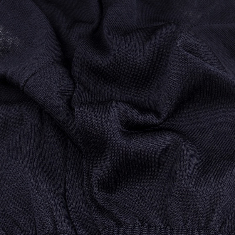 Chaussettes homme luxe en pure soie - Bleu marine | Doré Doré