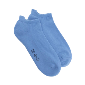 Socquettes sport homme en coton à bouclettes - Bleu azur | Doré Doré