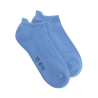 Socquettes sport homme en coton à bouclettes - Bleu azur