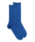 Chaussettes homme en coton égyptien avec bord roulé - Bleu