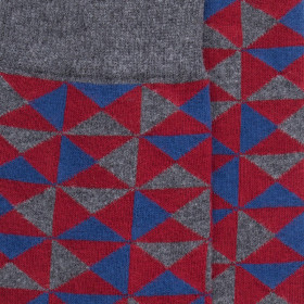 Chaussettes homme en coton motifs géométriques | Doré Doré